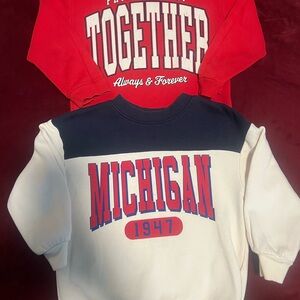 H&M Kids Sweatshirts - Red, Cream, and Black